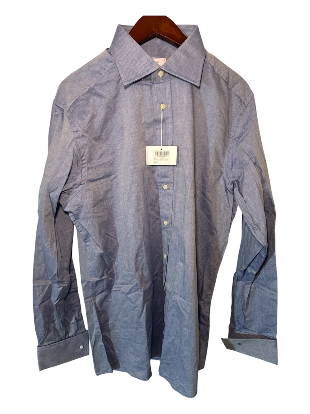 NEW! Camicissima Cuff Dress Shirt Button Up Size 17 Extra Slim Fit Blue